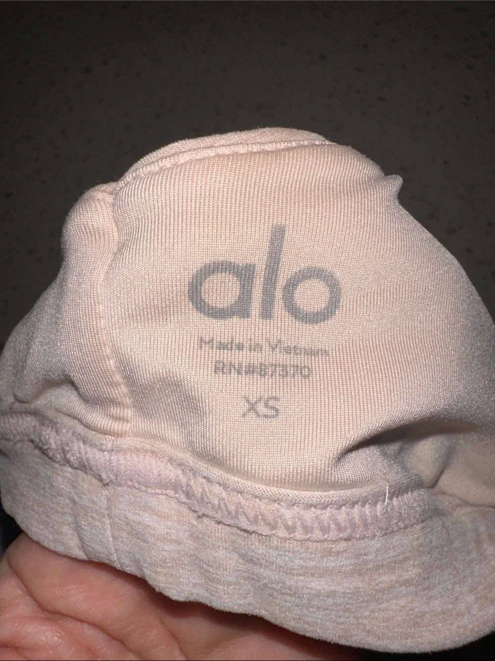 ALO Yoga Lounge Bra Tan Heathers XS